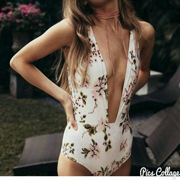 Other - Sexy Deep V Neck One piece Swimsuit- NWT